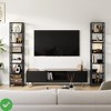 L-Shape 6 Tier Narrow Bookshelf Tall Skinny Bookcase Storage Rack Rustic Corner Shelf Metal Frame Small Freestanding Bookshelves - 4 of 4