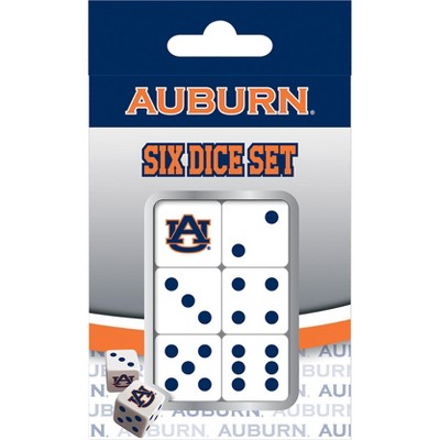 MasterPieces Officially Licensed NCAA Auburn Tigers - 6 Piece D6 Gaming Dice Set Ages 6 and Up