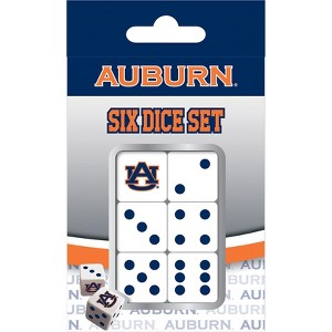 MasterPieces Officially Licensed NCAA Auburn Tigers - 6 Piece D6 Gaming Dice Set Ages 6 and Up - 1 of 4