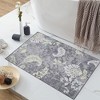 Floral Rug Vintage Distressed Rug Colorful Indoor Floor Mat Washable Accent Rug - 2 of 4