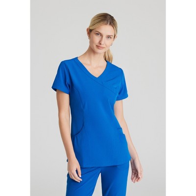 Skechers By Barco - Vitality Women's Charge 3-pocket Crossover Scrub Top  Large New Royal : Target