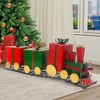 Rbied 47 in. L Metal Christmas Train, Festive Iron Train Decor with Gift-Shaped Carriages - 4 of 4