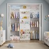 Besiost 5FT Closet Organizer with Wood Drawers and Cubbies, Small Closet System with 5 Hanging Rods - 3 of 4