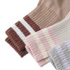 Anna-Kaci Women’s 3-Pack Mid Crew Cotton Socks with Striped Cuffs Ribbed Knit Casual and Easy Matching - 2 of 4