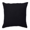 16.5"x16.5" Geometric Stitches Square Throw Pillow Black/White - Pillow Perfect: Embroidered, Cotton, Indoor Use - 2 of 4