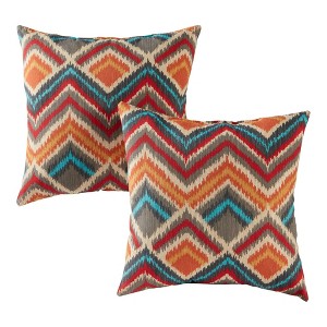 Kensington Garden 2pk 17"x17" Square Outdoor Throw Pillows - 1 of 4