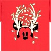 Men's - Disney - Mickey Antlers Gold Glitter Short Sleeve Graphic T-Shirt - 2 of 4