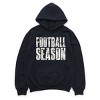Football Season Block Distressed - Women's Graphic Hoodie - 2 of 3