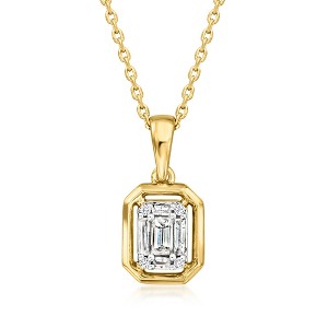 Ross-Simons 0.15 ct. t.w. Diamond Cluster Pendant Necklace in 18kt Gold Over Sterling Size 16 - 1 of 3