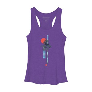 Women's Design By Humans Abstract Nature By airiestudio Racerback Tank Top - 1 of 3