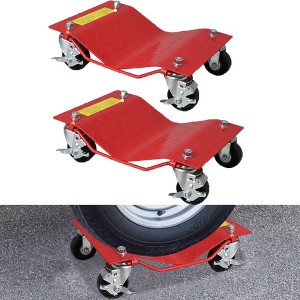 Car Dolly Heavy Duty, 6000 Lbs Capacity Wheel Dolly Car Skates with Wheels and Brakes, Tire Dolly Cart for Moving Cars, Trucks - 1 of 4
