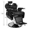 Karl Home Black Classical Style Heavy Duty Hydraulic Reclining Barber Chair - 2 of 4