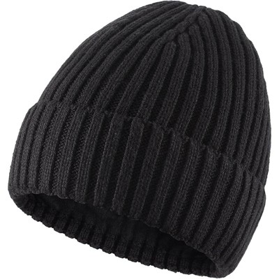ZUPPAD Adult General Sizing Fleece Lined Cuffed Beanie Hat for Men Women Knitted Winter Wool Beanies Skull Cap Warm Watch Hats 1 Pack