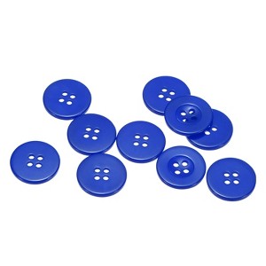 Unique Bargains Resin Craft DIY Round Flat 4-Hole Replacement Sewing Buttons 10 Pcs - 1 of 4