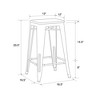 Ameriwood Home Fusion 24" Stackable Metal and Wood Counter Height Bar Stools - 4 of 4