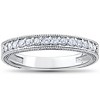 Pompeii3 1/2Ct Diamond Wedding Vintage Ring Anniversary Stackable Band 14k White Gold - 4 of 4