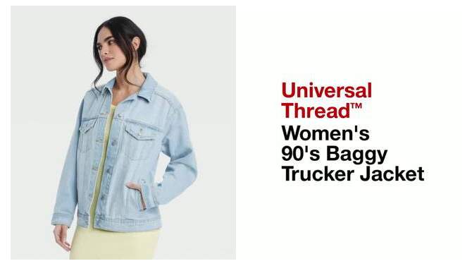 Women's 90's Baggy Trucker Jacket - Universal Thread™, 2 of 14, play video