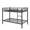 Metal Bunk Bed Twin Over Twin, Low Profile Bunk Bed Frame withBuilt-in Ladder, No Box Spring Required, Gray - 4 of 4