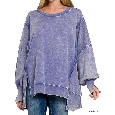 Women's Ocean Drift Lounge Pullover Top - ZENANA