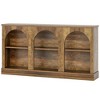 Resenkos Entryway Table, Console Sofa Table,63" Console Table, Farmhouse Entryway Table with 3 Tier Storage Brown - 2 of 4