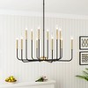 Maxax 22.9" 12-Light Dimmable Gold Iron Chandelier - 3 of 4