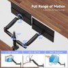 Dual Monitor Stand for 17-32 inch Computer Screens, Dual Monitor Arms for 2 Monitors Holds up to 19.8 lbs, VESA 75x75/100x100mm, Black - 3 of 4