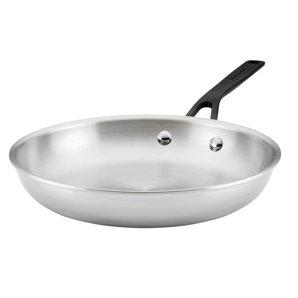 KitchenAid 10 5-Ply Clad Stainless Steel Induction Frying Pan Silver