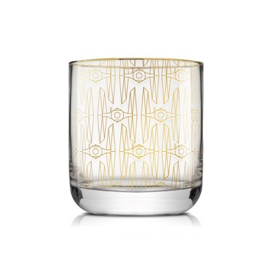 JoyJolt Star Wars Gold Deco Glass Set of 4, 10oz
