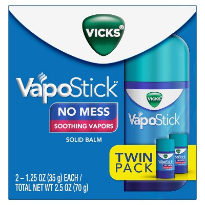 Vicks VapoStick, Solid Balm, 1.25 Oz (Twin Pack)
