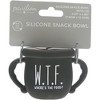 Pavilion Gift Company - W.T.F. - 3.5" Silicone Snack Bowl with Lid - Dining Bowls - 4 of 4