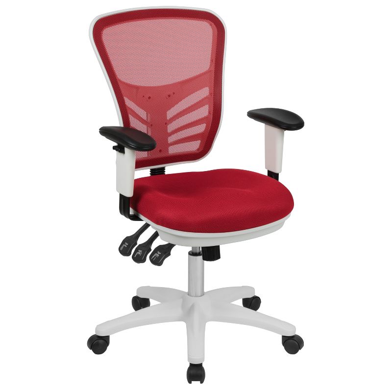 Flash Furniture Mid-Back Mesh Multifunction Executive Swivel Ergonomic Office Chair with Adjustable Arms, 1 of 14