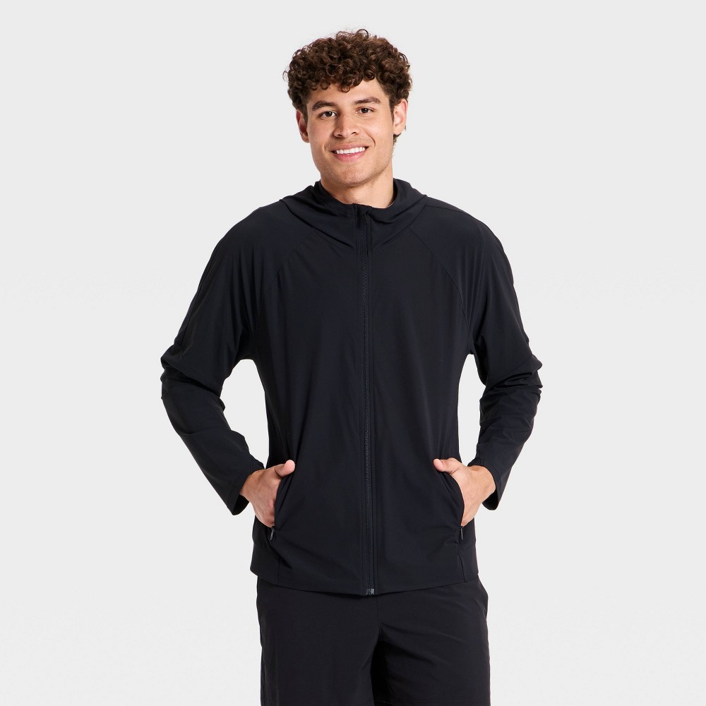 Men's Full Zip Warm-Up Jacket - All In Motion™ Black XS