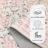 Acekool Boho Floral Washable Rug - Soft Low Pile Non-Slip Area Rug - 4 of 4