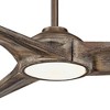 84" Minka Aire Modern Indoor Ceiling Fan with LED Light Remote Control Heirloom Bronze White Glass Shade for Kitchen Family Room - 3 of 4