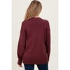 Pinkblush Burgundy Drop Shoulder Oversized Maternity Sweater - 4 of 4