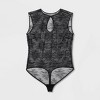 Women's Lace Sleeveless Lingerie Bodysuit - Auden™ Black - 4 of 4