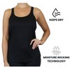 Galaxy By Harvic Women's Moisture Wicking Racerback Tank-3 Pack - 4 of 4