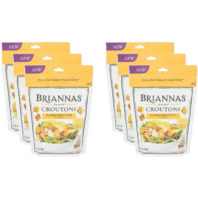 Briannas Croutons Honey Mustard - 5 oz (Pack of 6)