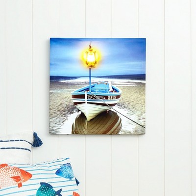 The Lakeside Collection Lighted Nautical Wall Art - Buoys