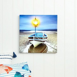 The Lakeside Collection Lighted Nautical Wall Art - Buoys - 1 of 4