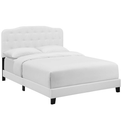 Modway Amelia King Upholstered Fabric Bed - White