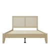 Platform Bed Modern with Rattan Headboard for Bedroom 63.98in - 3irtyhousy - 2 of 4