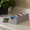 Household Essentials Narrow Shelf Organizer Tray Gray: Portable Polyester Storage & Organization Trays, 12" x 4" - 2 of 4
