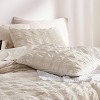Bedsure | 7 Pcs Bedding Set in Textured White Plaid Seersucker - 4 of 4