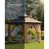 Pop Up Gazebo 13x13ft, Outside Canopy Tent with 6 Pcs Mosquito Netting, One Push Setup for Backyard Patio - 4 of 4