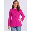 INSPIRE CHIC Women's Work Office Winter Overcoat Single Breasted Point Collar Pea Coat - 2 of 4