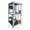 30.7 inch  Wooden Catio Outdoor Cat Enclosure Pet Cage with Napping House 4 Platforms and Weatherproof Asphalt Roof - 4 of 4
