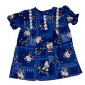 Doll Clothes Superstore Handmade Cute Kitten Print Nightgown for 18-Inch Girl Dolls – Deep Blue Pajamas - 1 of 4