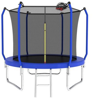 BestParts 10FT Outdoor Trampoline with Basketball Hoop & Safety Net – ASTM Approved Heavy-Duty Bouncer