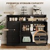 Sideboard Buffet Storage Cabinet, Farmhouse 47 inch Wood Coffee Bar Large Cupboard Pantry Cabinet with Drawers for Living Dining Room - 4 of 4